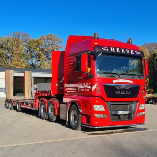 Tieflader-transporte